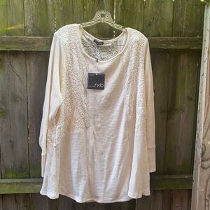 RXB Ivory lace top sz. 2X NWT